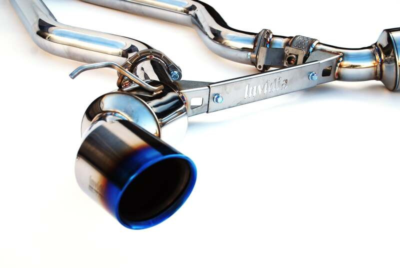 Invidia 2019+ Toyota Supra Dual N1 w/ Valve Rolled Titanium Tip Cat-back Exhaust - HS19TSP4VGD1RT Photo - Close Up