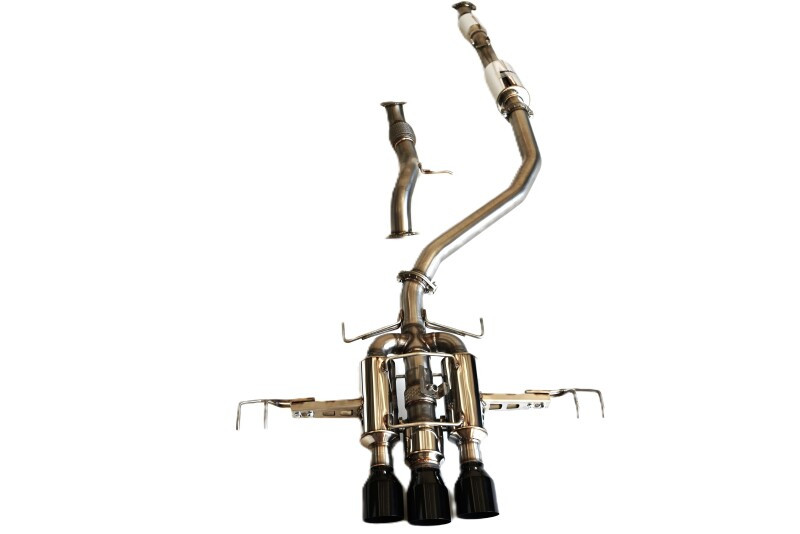 Invidia 22+ HONDA CIVIC TYPE-R FL5 R400 SINGLE LAYER BLACK TIP CAT-BACK (NON POLISH PIPE) - HS22CTRFGM3SBL