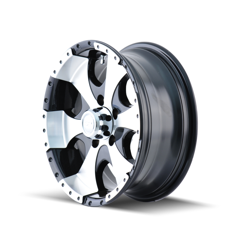 ION Type 136 14x6 / 5x114.3 BP / 0mm Offset / 83.82mm Hub Black/Machined Wheel - 136-4665BX Photo - Primary