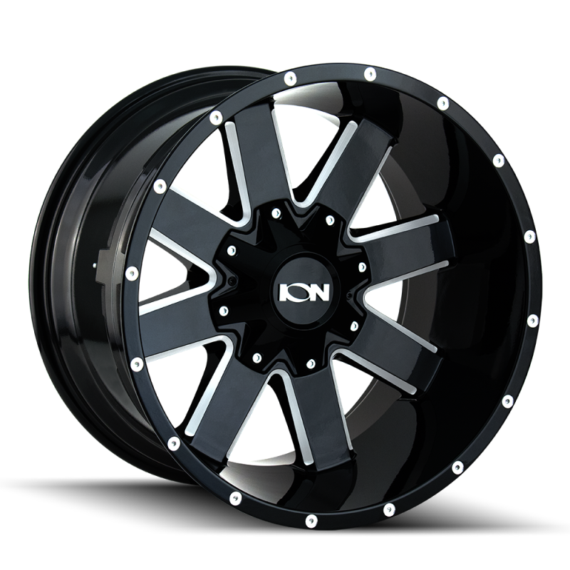 ION Type 141 20x9 / 5x127 BP / 0mm Offset / 87mm Hub Gloss Black Milled Wheel - 141-2952M