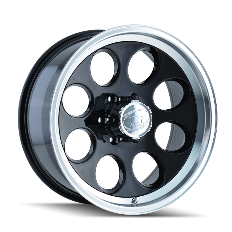 ION Type 171 16x8 / 5x139.7 BP / -5mm Offset / 108mm Hub Black/Machined Wheel - 171-6885B