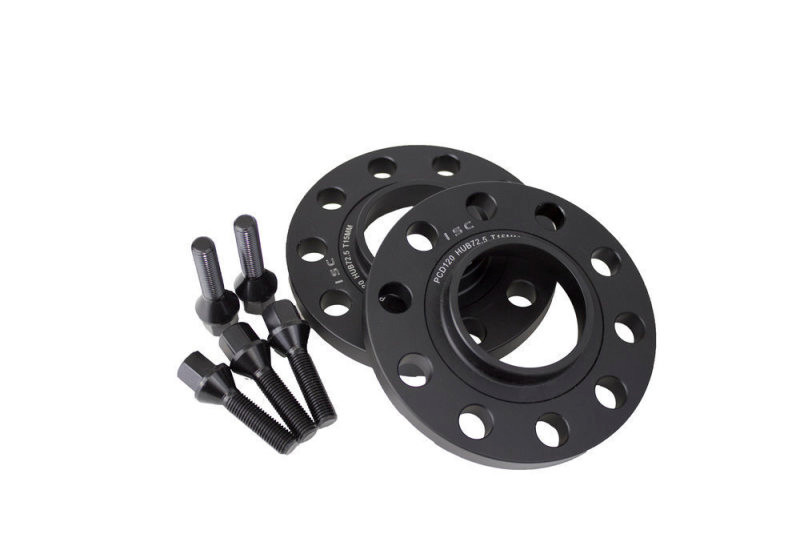 ISC Suspension 5x108 Hub Centric Wheel Spacers 15mm Black (Pair) - WSFD15B