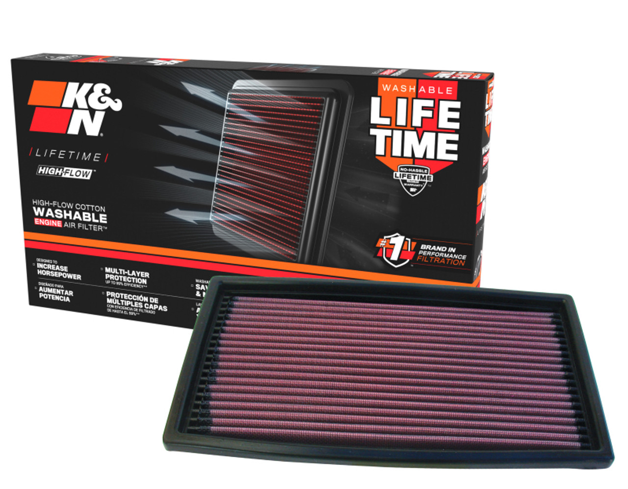 K&N Replacement Air Filter AIR FILTER, FORD/MERC 2.3/2.9/4.0L 89-94, 3.0L 86-97, 3.8L 88-95 - 33-2024