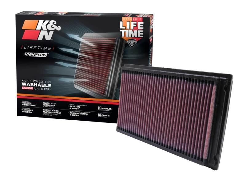 K&N 88-08 Nissan 1.8L / 87-05 Nissan/Infiniti 3.0L / 00-09 3.5LDrop In Air Filter - 33-2031-2