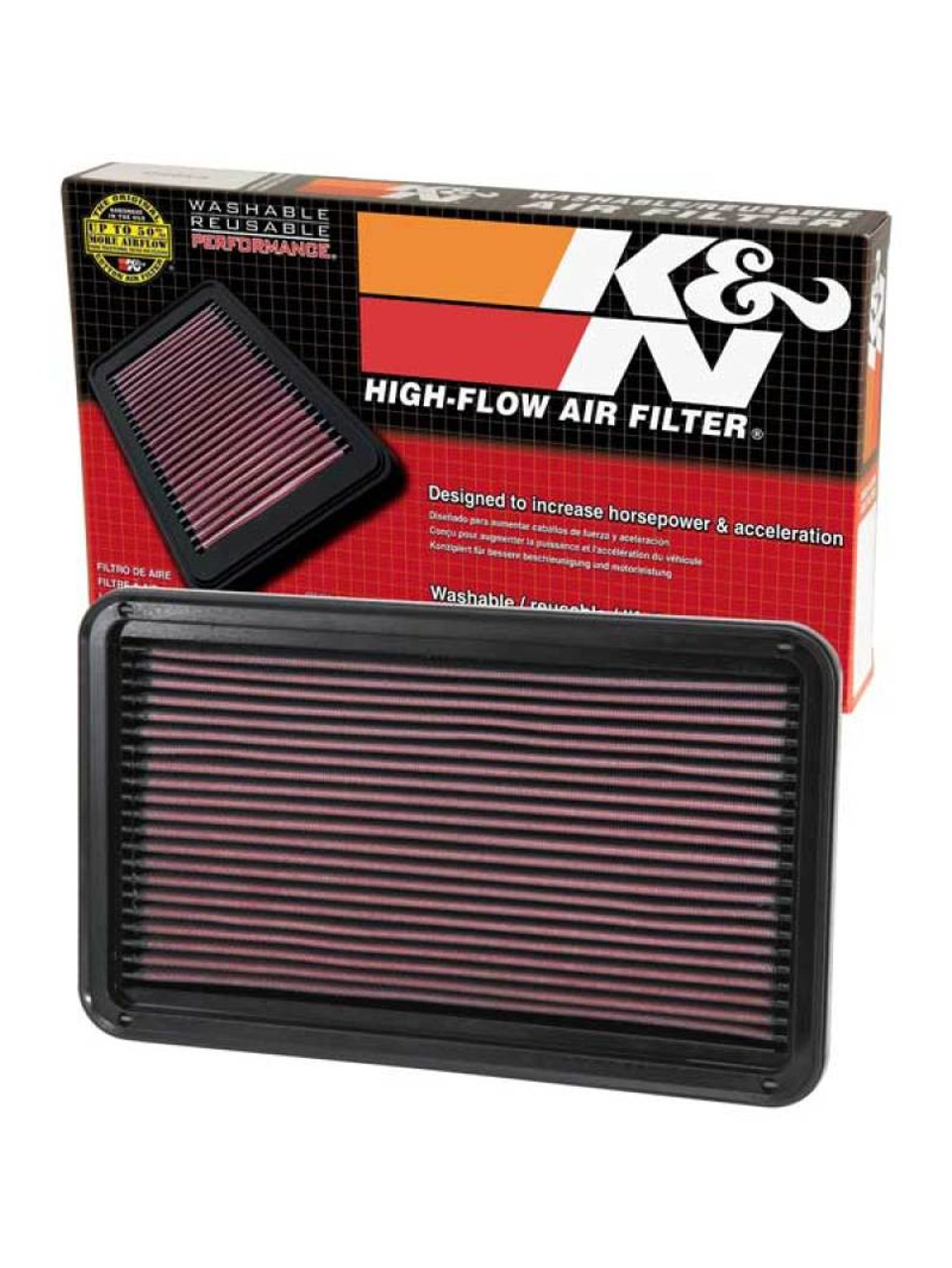 K&N 97-03 Lexus ES/RX300 / 97-04 Toyota Ava / 97-01 Camry / 98-03 Sien/Sol Drop In Air Filter - 33-2145-1