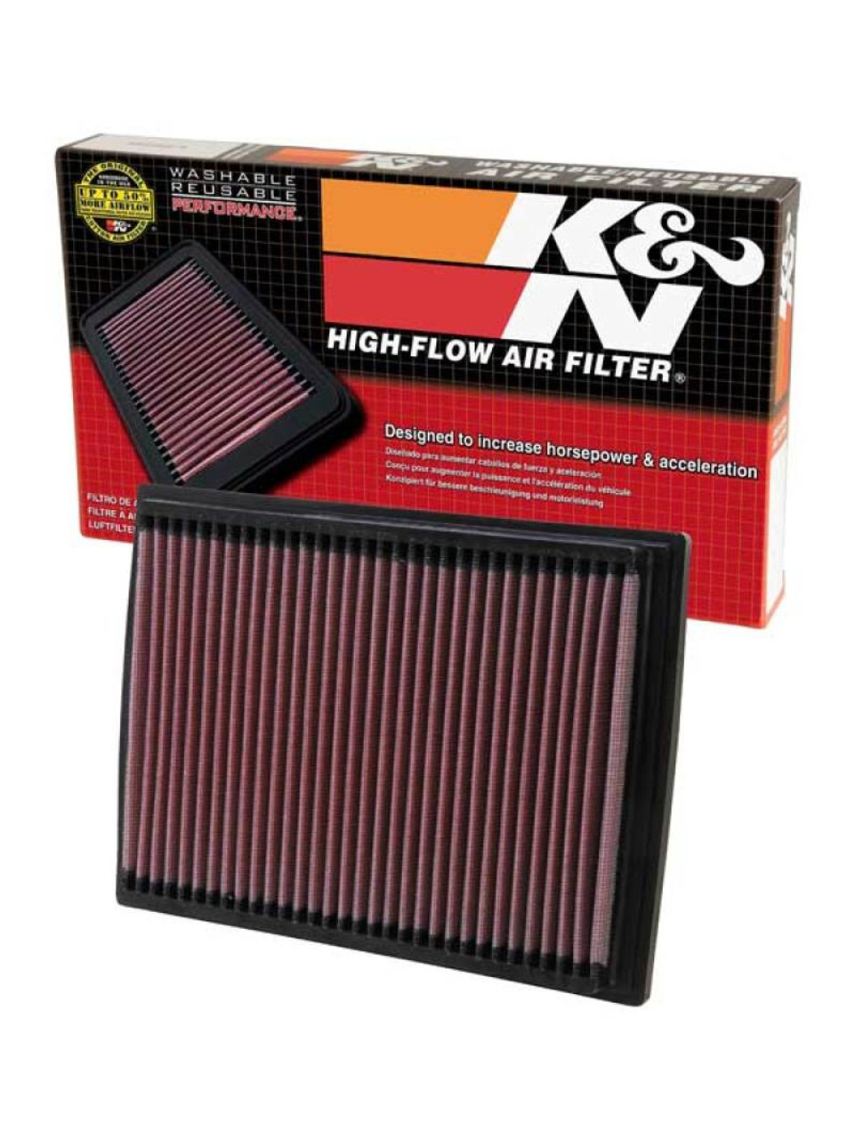 K&N 00-09 Hyundai Coupe/Elantra/Tiburon/Tucson / 05-10 Kia Drop In Air Filter - 33-2201