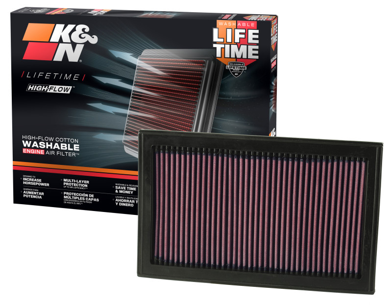 K&N 02-05 Ford Explorer/Mercury Mountaineer / 03-05 Lincoln Aviator Drop In Air Filter - 33-2207