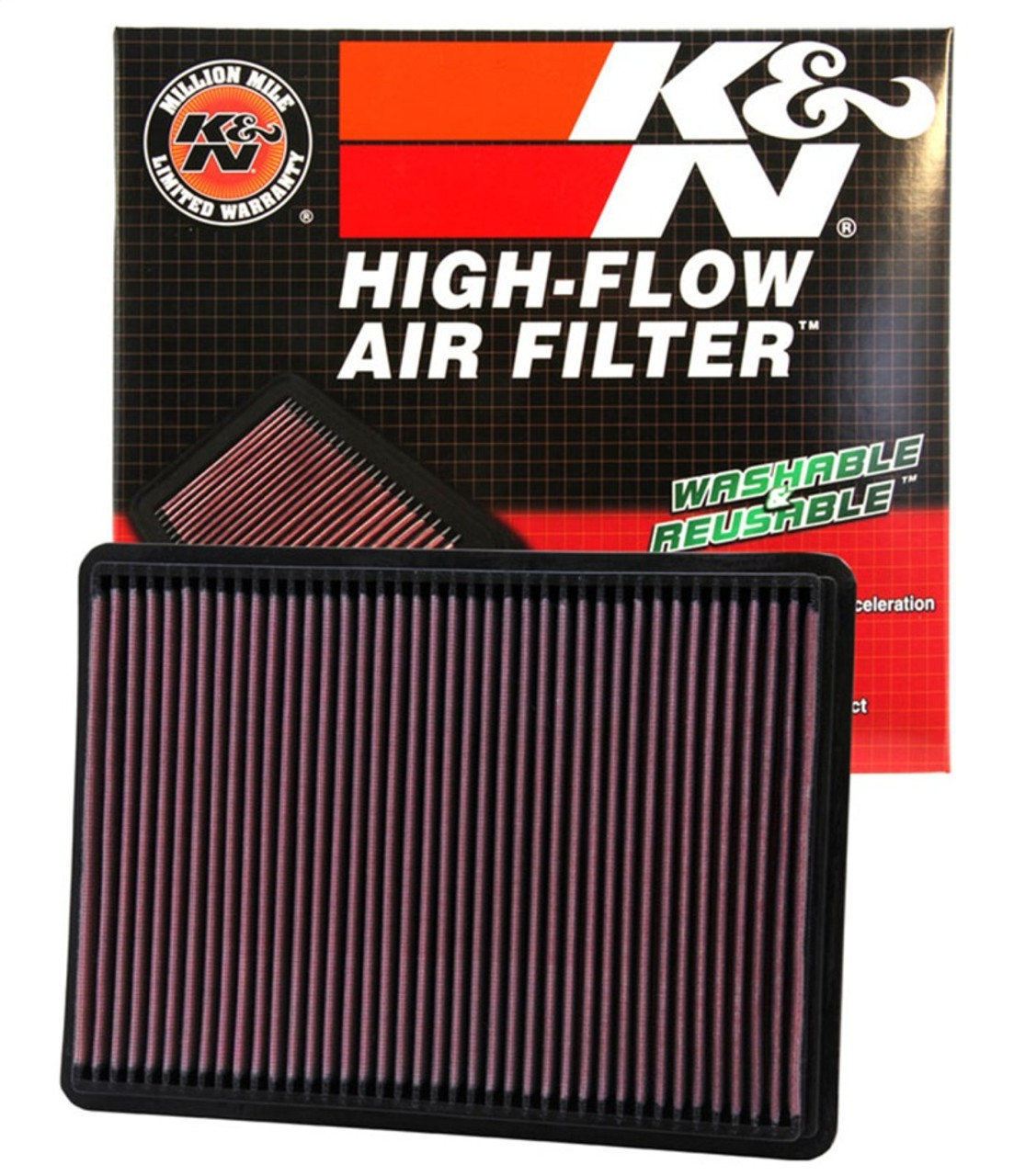 K&N 07-07 Jeep Liberty / 05-10 Grand Cherokee/Commander Drop In Air Filter - 33-2233