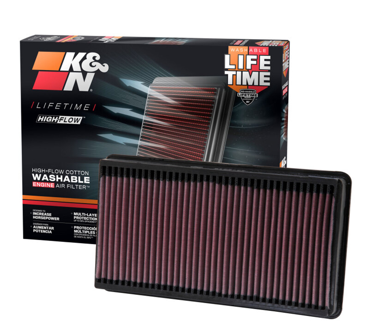K&N 99-03 Ford F Series PickUp 7.3L V8 TD Drop In Air Filter - 33-2248