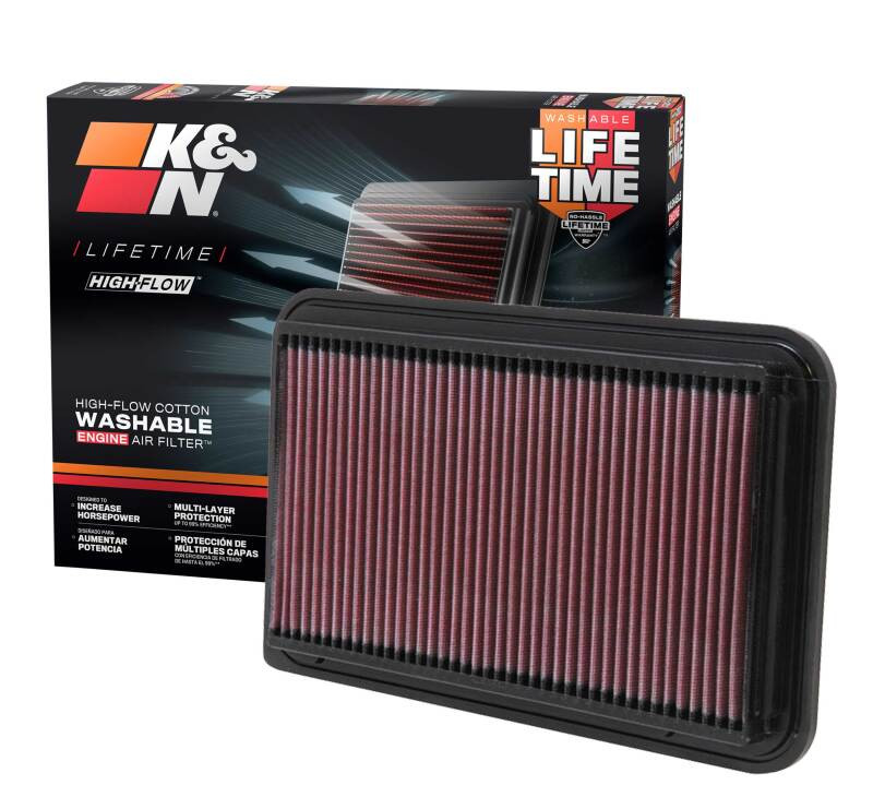 K&N 01-06 Toyota Camry / 04-10 Sienna / 01-09 Highlander / 03-06 Lexus RX330 Drop In Air Filter - 33-2260