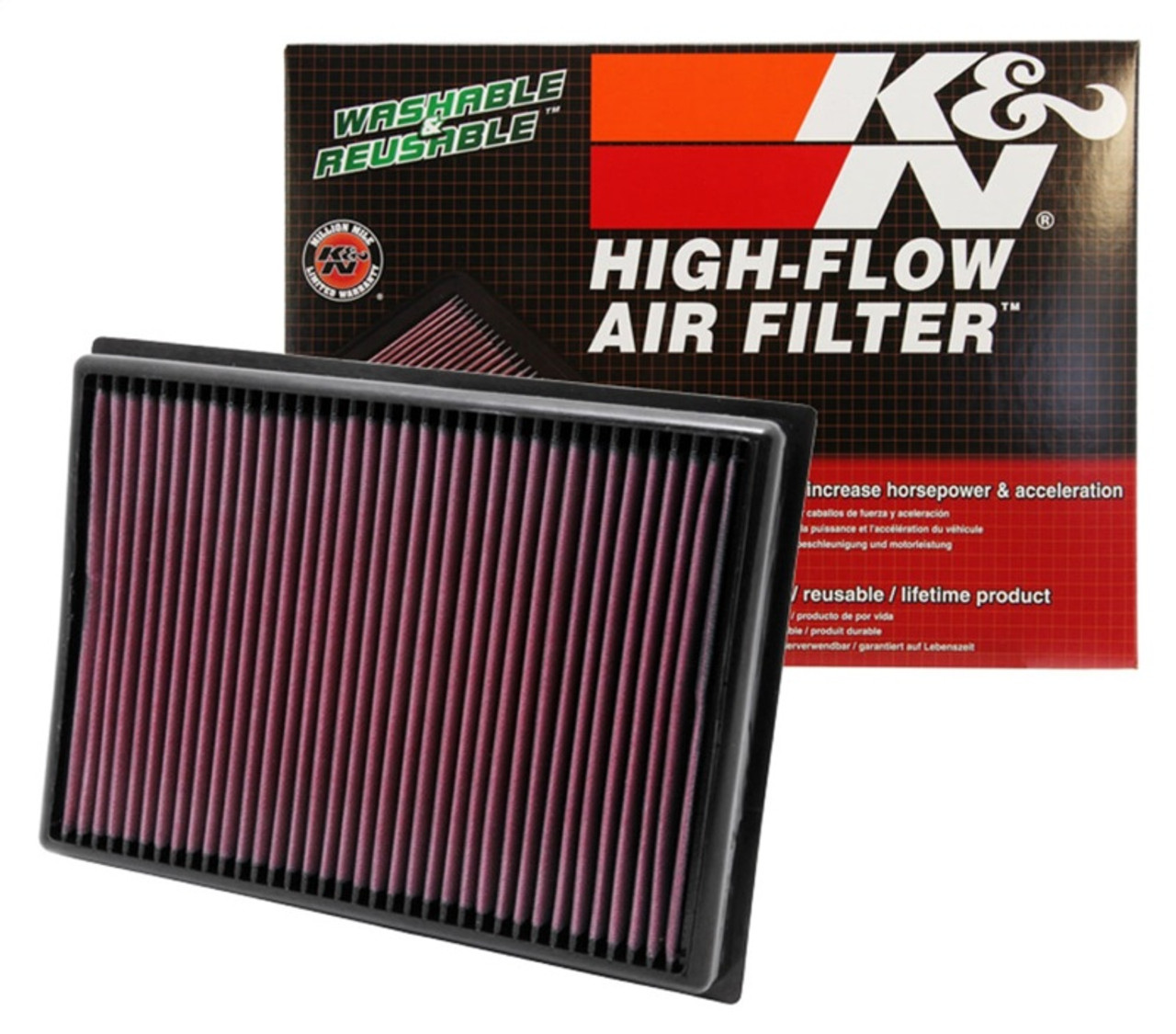 K&N 10 Toyota 4 Runner 4.0L V6 / 2010 FJ Cruiser 4.0L-V6 Drop In Air Filter - 33-2438