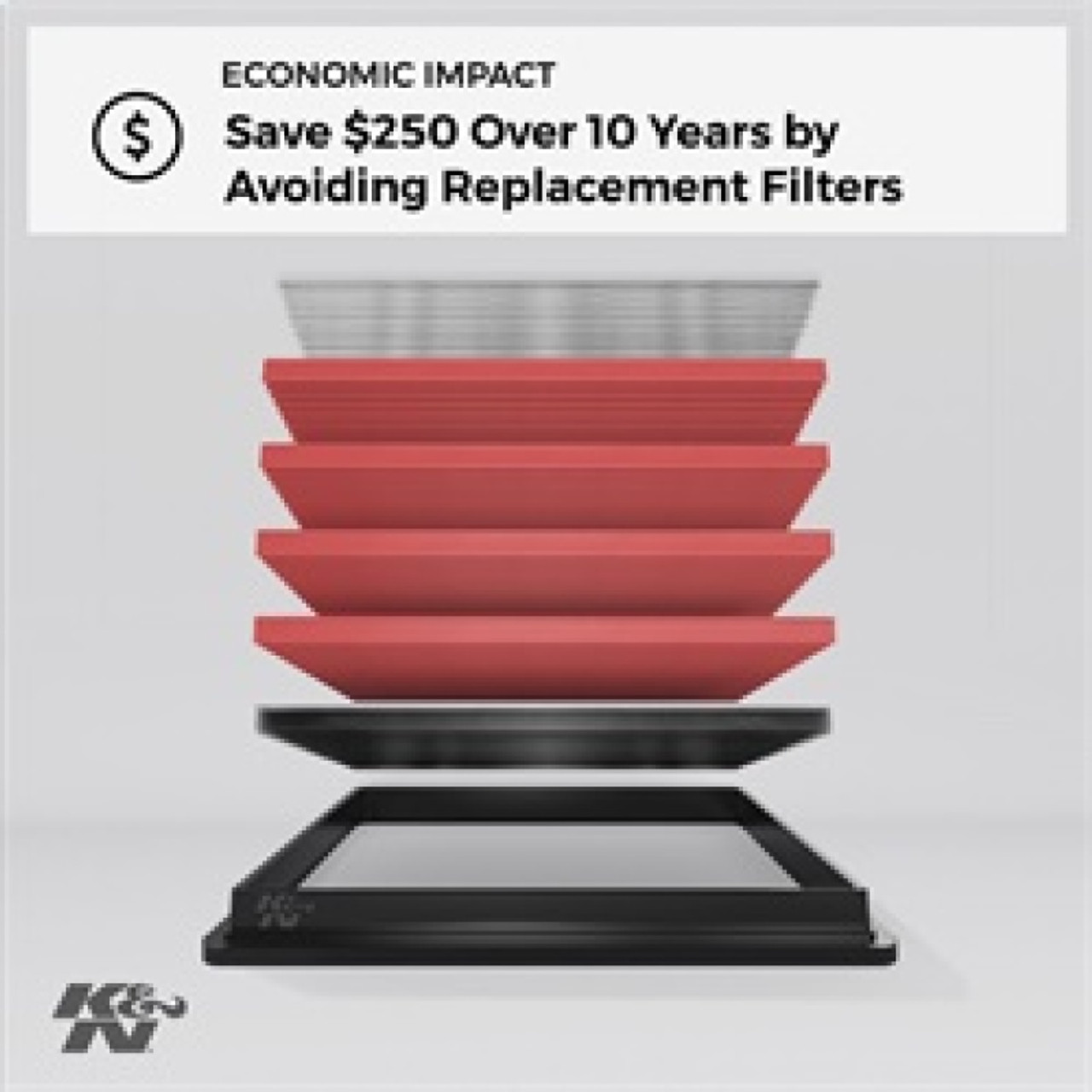 K&N Replacement Air Filter for 11-12 GMC Sierra / Chevy Silverado - 33-2466