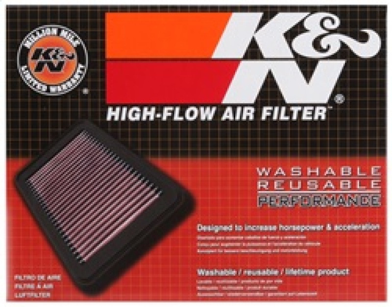 K&N Replacement Panel Air Filter 12-14 Nissan Versa 1.6L 1.031in H x 9.125in OS L x 4in OS W - 33-2479