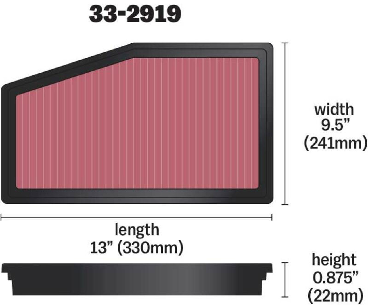 K&N 06 Holden Commodore VE Drop In Air Filter - 33-2919
