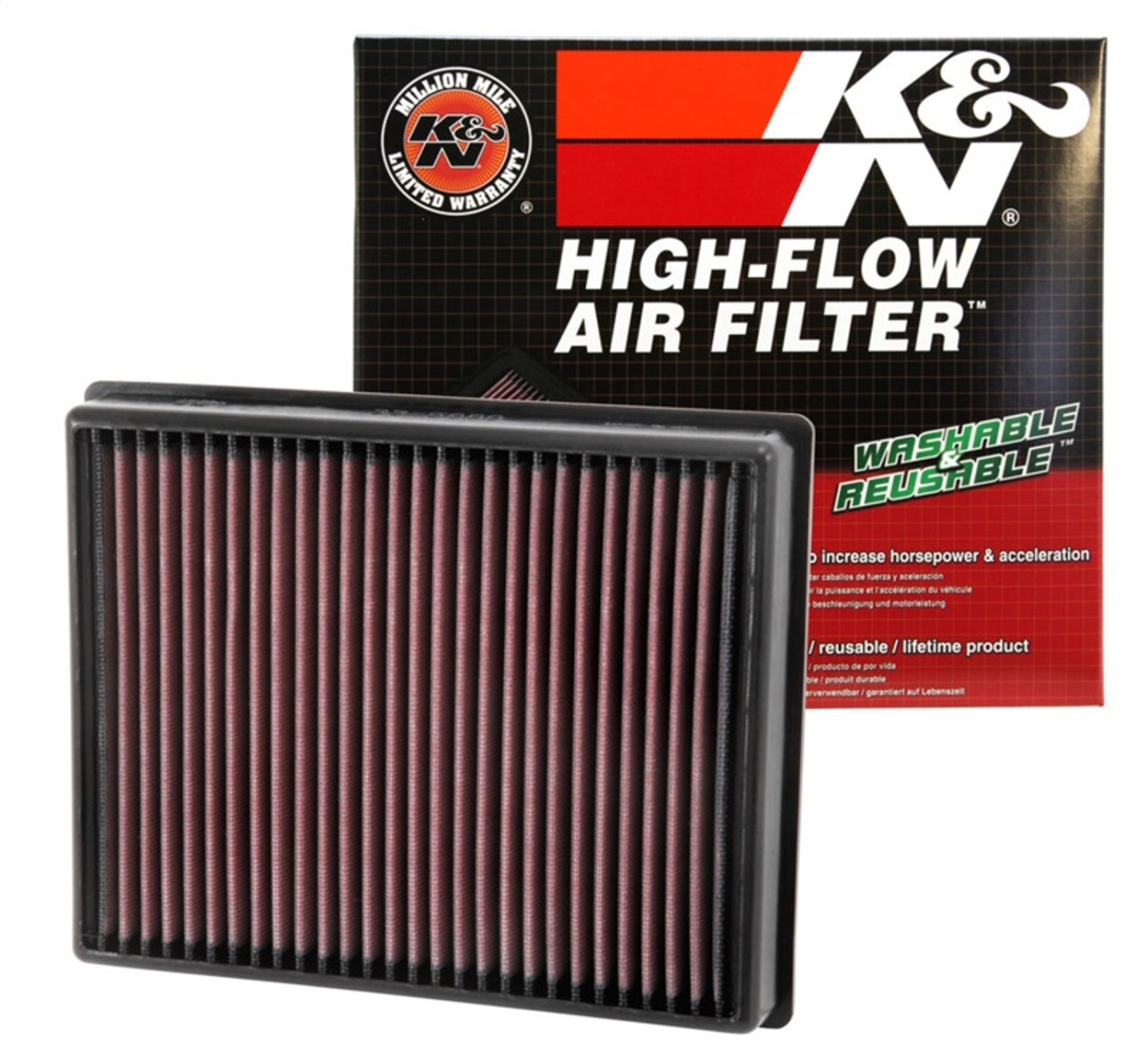 K&N 13 Ford Fusion 2.0L L4 Replacement Air Filter - 33-5000