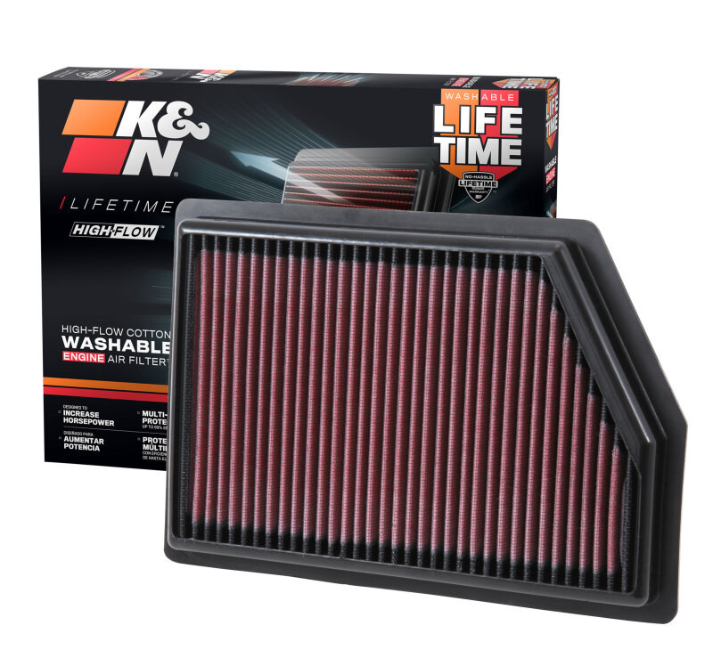 K&N Replacement Panel Air Filter for 2014 Jeep Cherokee 2.4L/3.2L - 33-5009