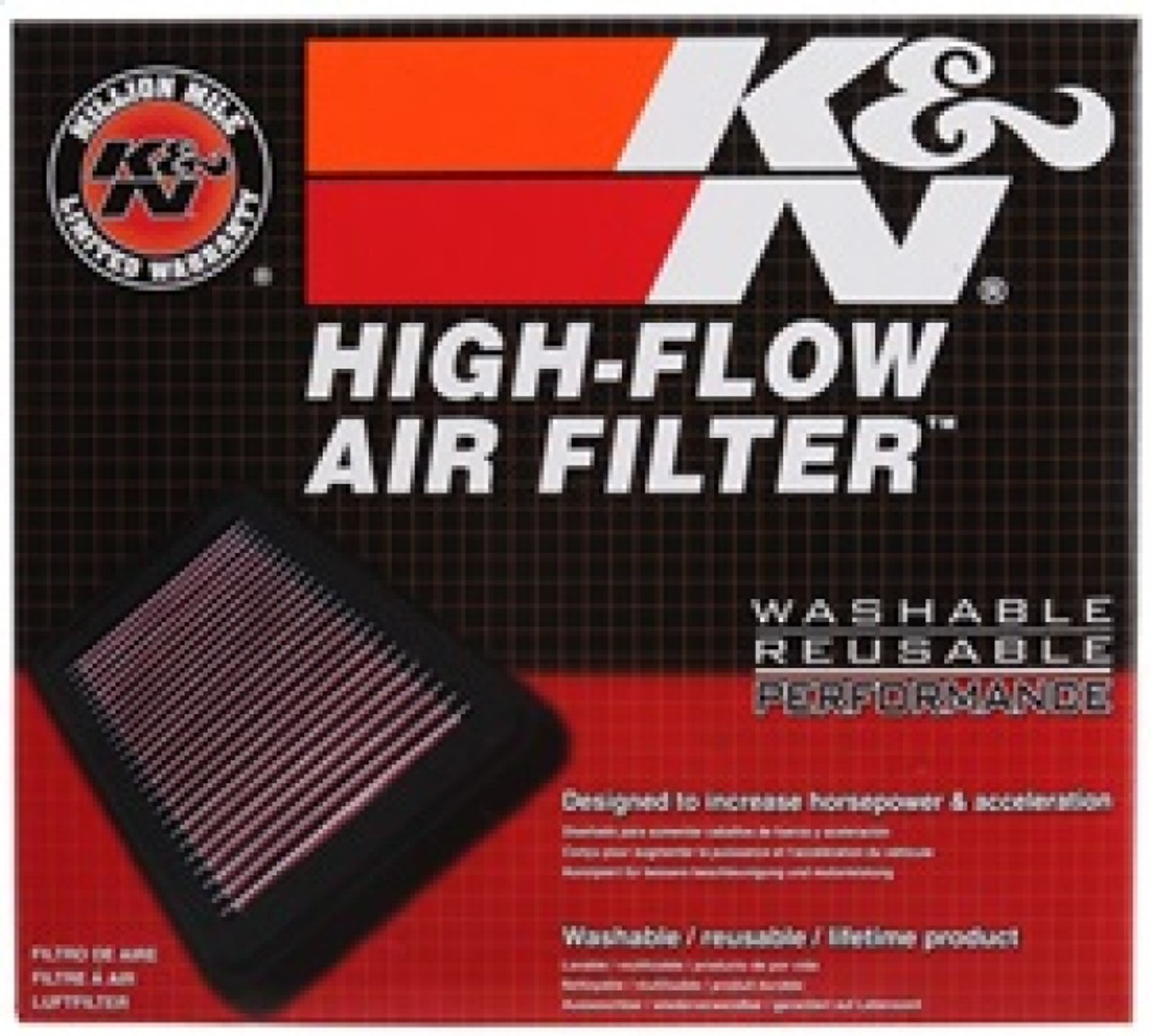 K&N Replacement Panel Air Filter for 2014-2015 Acura RLX 3.5L V6 - 33-5011