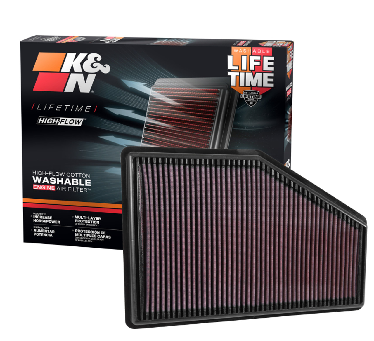 K&N 16-17 Chevrolet Malibu L4 1.5L F/I Replacement Air Filter - 33-5049