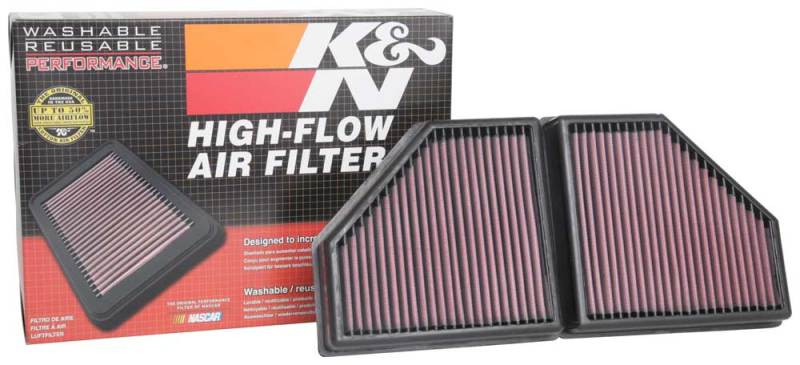 K&N 16-19 BMW 750i L6-4.4L F/I Replacement Drop In Air Filter - 33-5086
