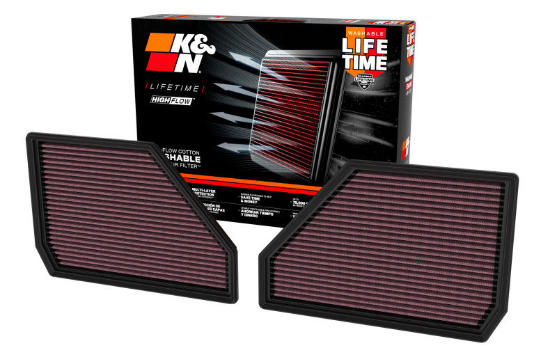 K&N 25+ BMW X5 M V8-4.4L High-Flow Replacement Air Filter - 33-5144
