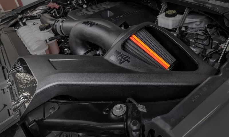 K&N 21-24 Chevrolet Silverado 1500 V8 5.3L/6.2L F/L NextGen Dryflow Cold Air Intake - 50-2617D Photo - Mounted
