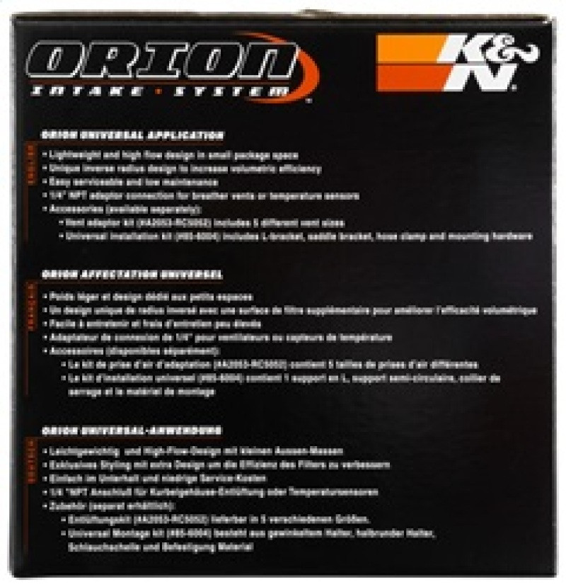 K&N Orion Universal Air Cleaner Assembly - 54-5000