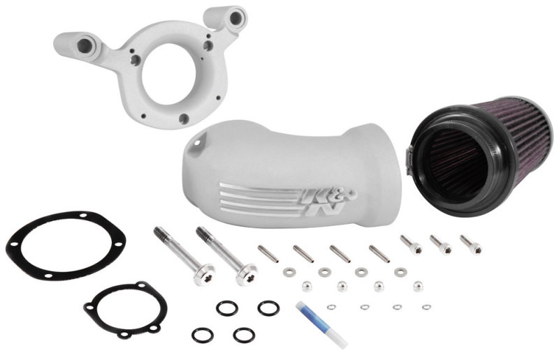 K&N 08-17 Harley Davidson Touring Models Performance Air Intake System Silver - 57-1134S