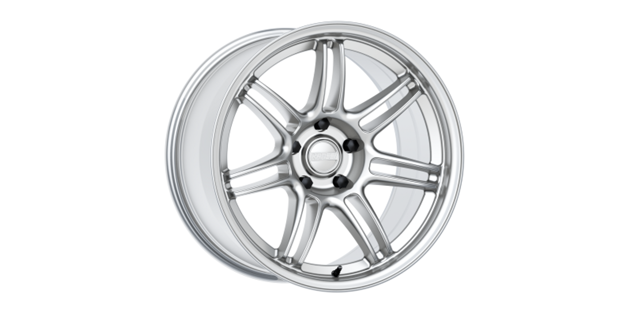 Kansei K17H Seven 18x8.5in / 5x114.3 BP / 35mm Offset / 73.1mm  Bore - Hyper Silver - K17H-188512+35