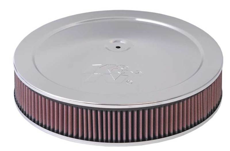 K&N 5-1/8in / 14in ID X 1.5in O/S Flat Base Air Cleaner Assembly - 60-1400