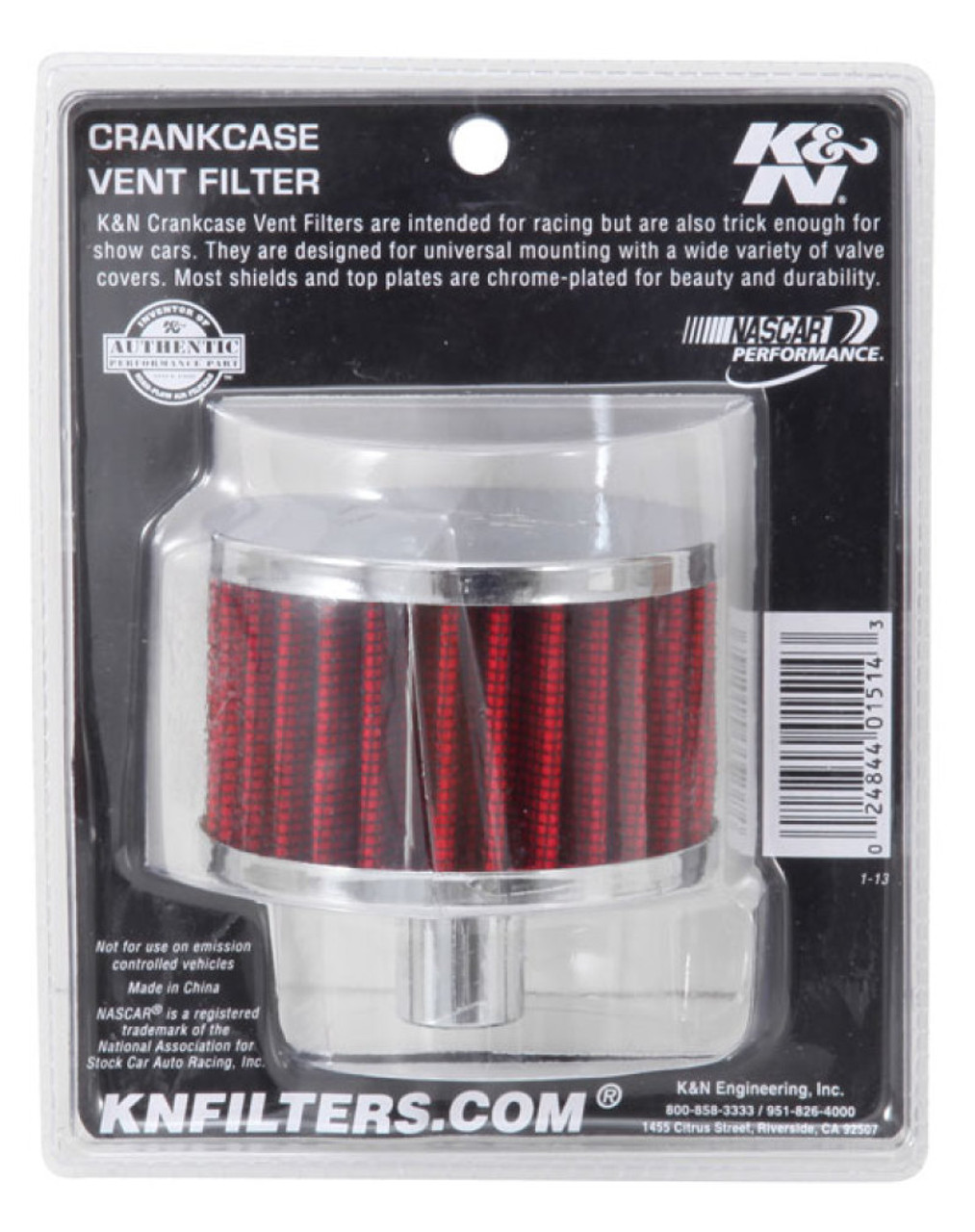 K&N Filter 3/4in Vent 3in Diameter 2in Height - 62-1160