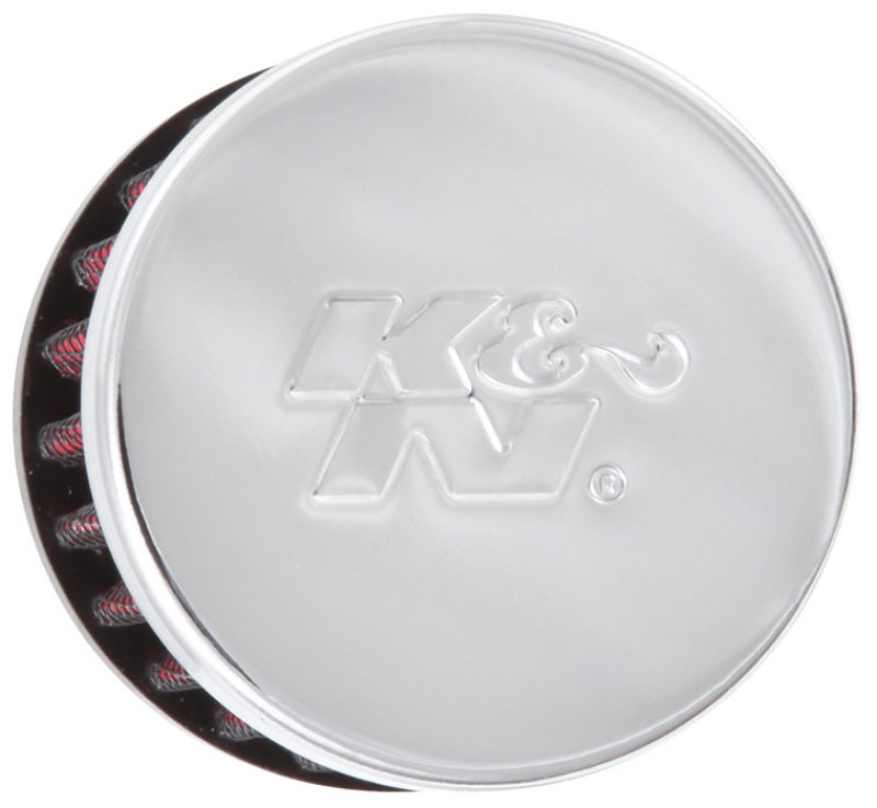 K&N Clamp On Rubber Base Crankcase Vent Filter 0.375in Flange ID x 2in OD x 1.5in Height - 62-1320
