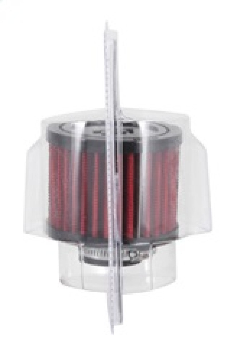 K&N 1 inch ID 3 inch OD 2.375 inch H Rubber Base Crankcase Vent Filter - 62-1410