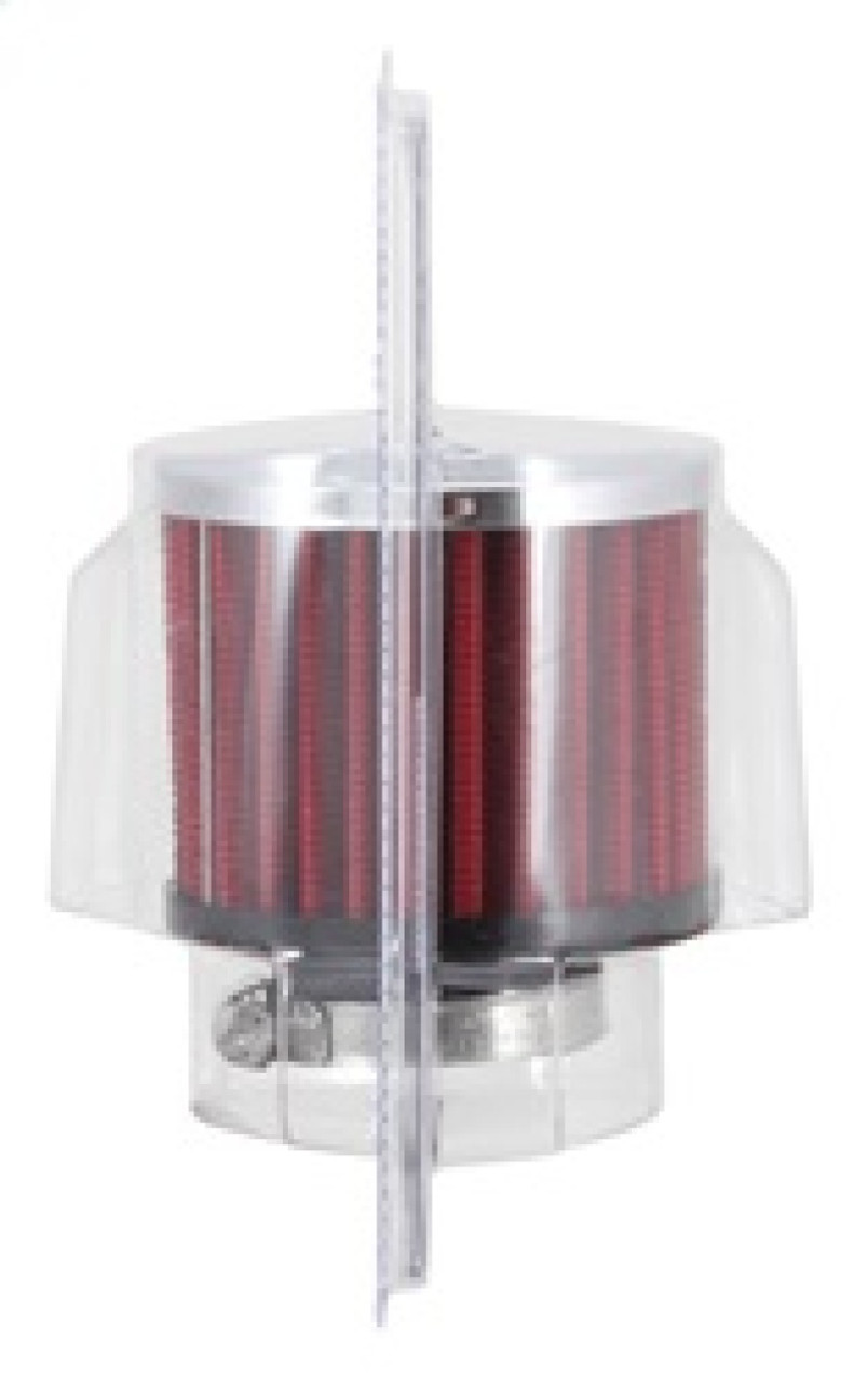 K&N 1.375 inch ID 3 inch OD 2.5 inch H Clamp On Crankcase Vent Filter - 62-1440