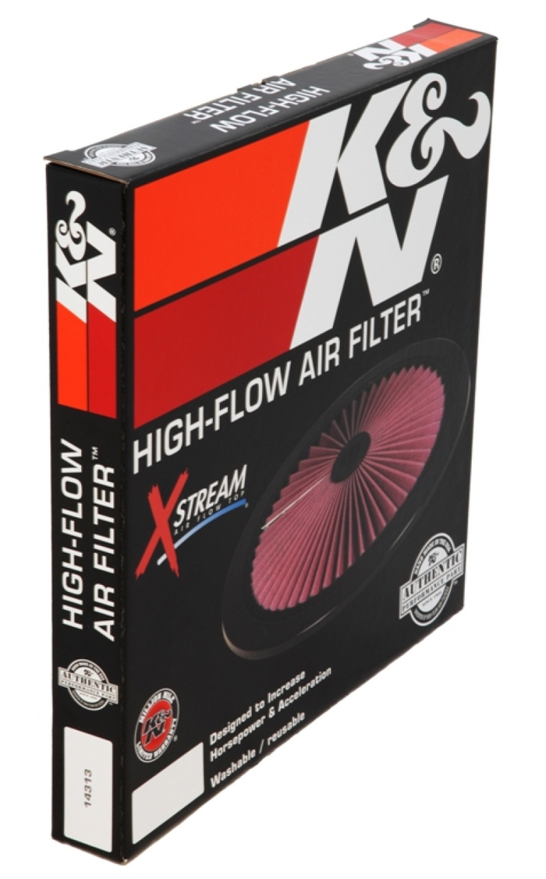 K&N X-Stream Top Filter X-Stream 16in OD - Black - 66-1601