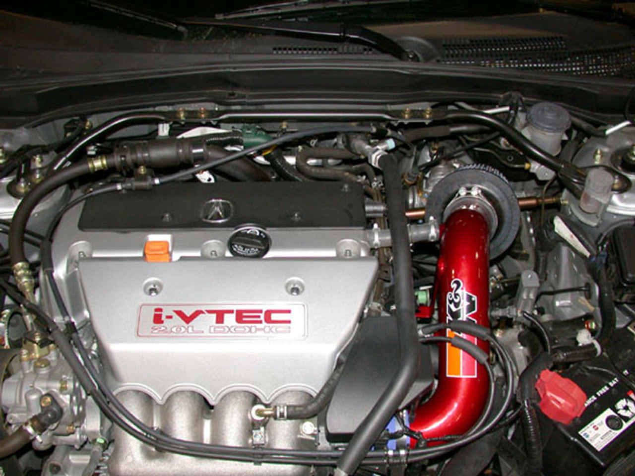 K&N 02 Honda Civic Si Red Typhoon Short Ram Intake - 69-1009TR