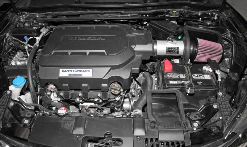 K&N 13-14 Honda Accord 3.5L V6 69 Series Typhoon Air Intake System - Silver Cold Air Intake Kit - 69-1212TS