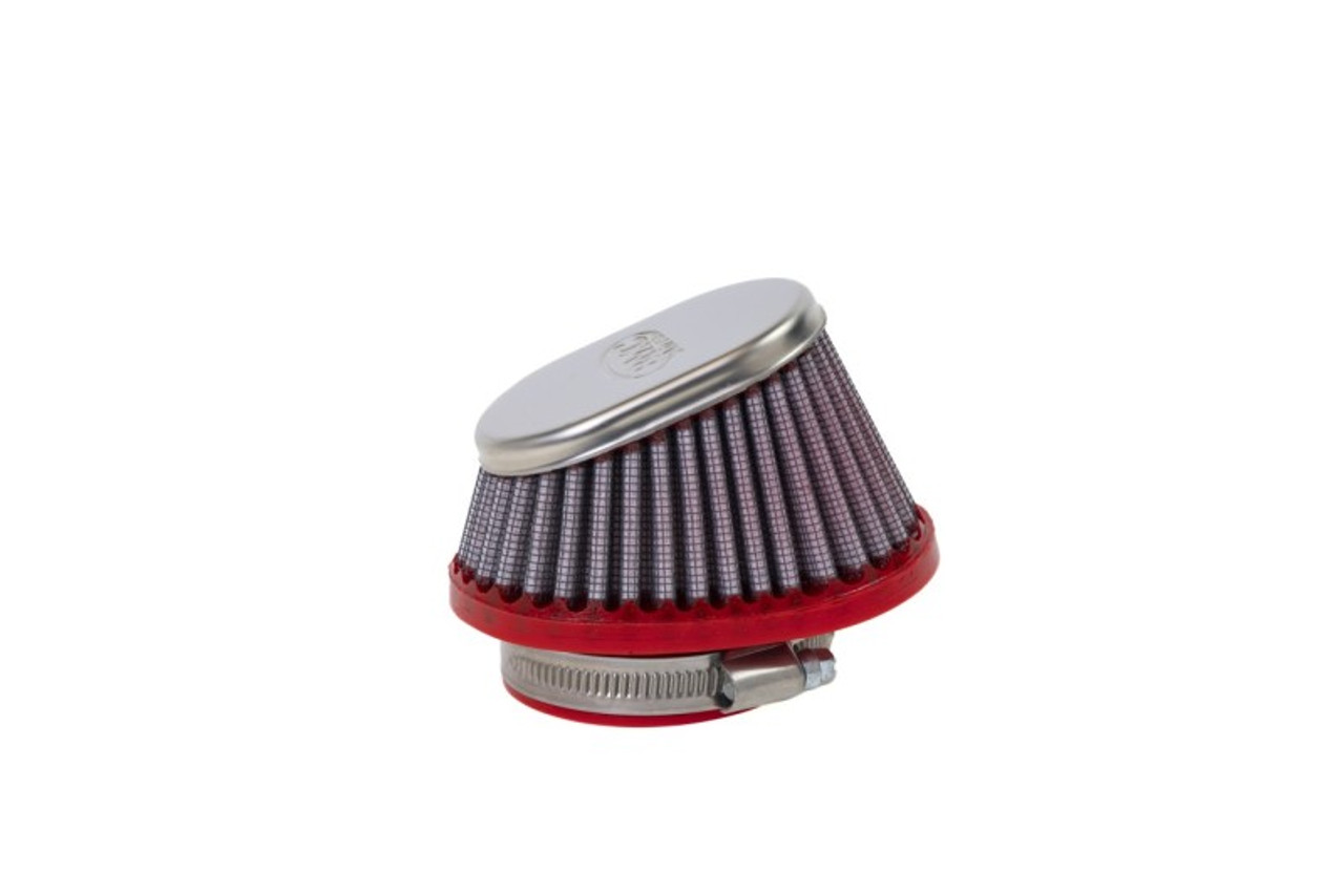 BMC Conical Carburetor Filter w/Chrome Top - Center 50mm Inlet / 65mm H - FBPF50-70SC