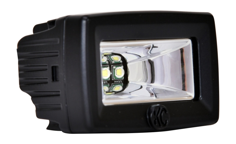 KC HiLiTES C-Series 2in. C2 LED Light 20w Area Flood Beam (Single) - Black - 1328