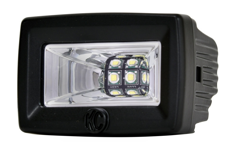 KC HiLiTES C-Series 2in. C2 LED Light 20w Area Flood Beam (Single) - Black - 1328