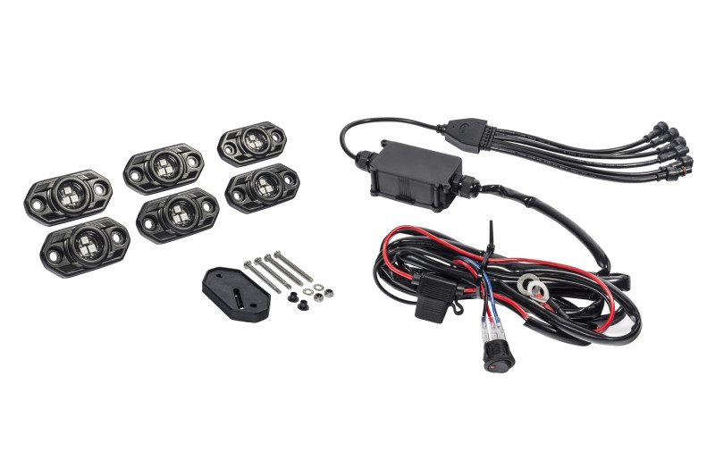 KC HiLiTES C-Series RGB LED Rock Light Kit (Incl. Wiring) - Set of 6 - 339