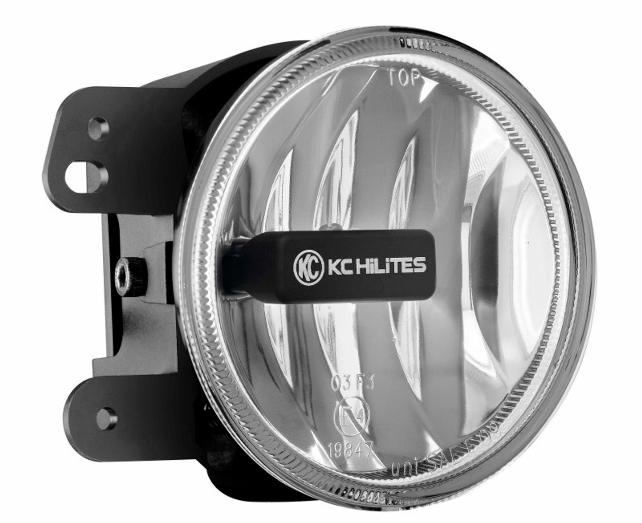 KC HiLiTES 07-09 Jeep JK 4in. Gravity G4 LED Light 10w SAE/ECE Clear Fog Beam (Pair Pack System) - 494