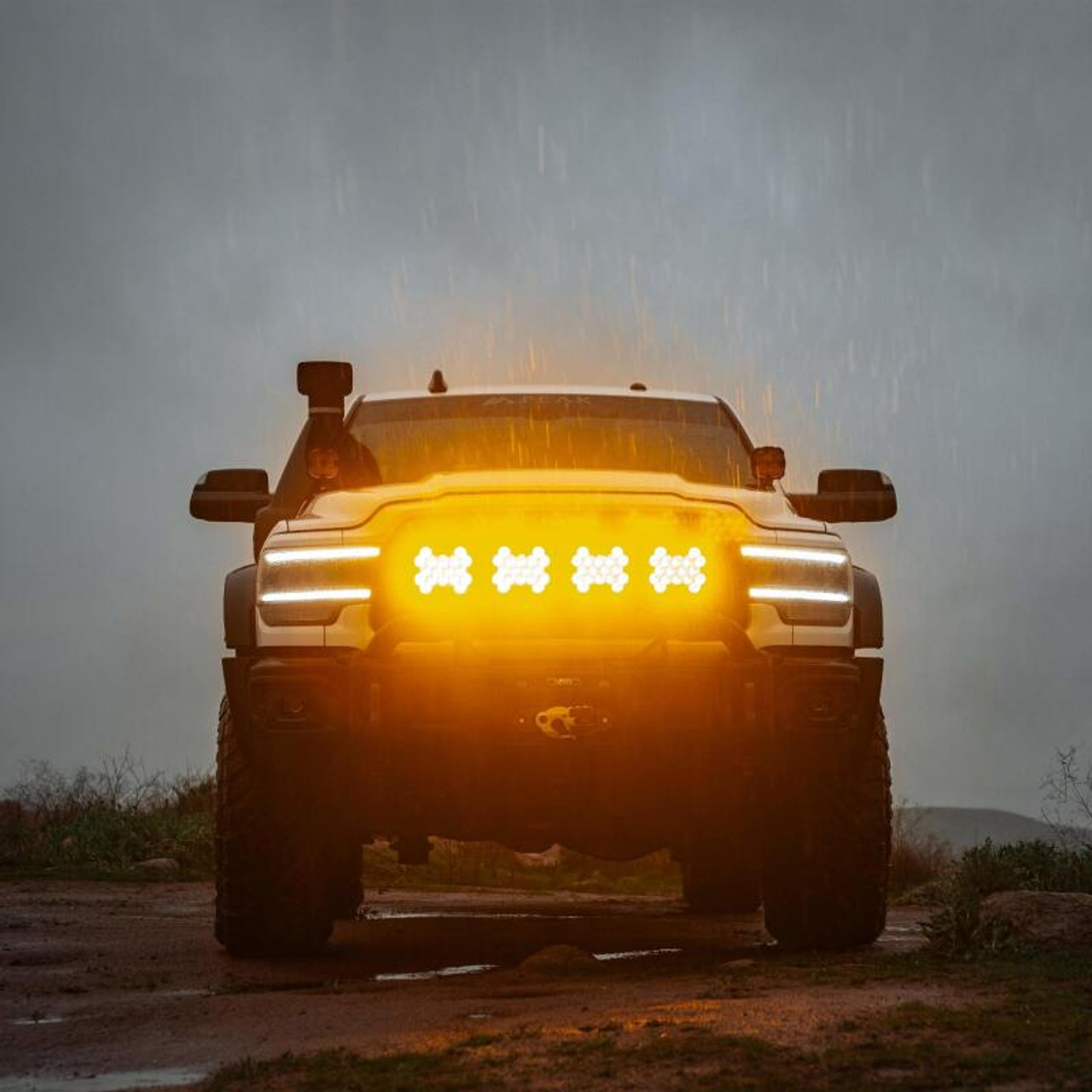 KC HiLiTES SlimLite 8in. LED Light Shield (Shield Only) - Amber - 5208