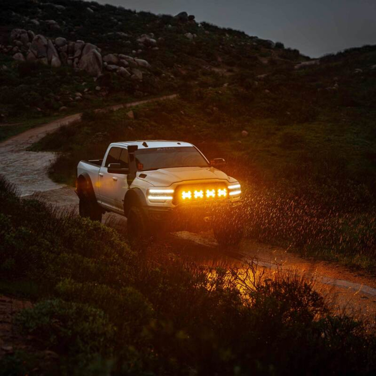 KC HiLiTES SlimLite 8in. LED Light Shield (Shield Only) - Amber - 5208