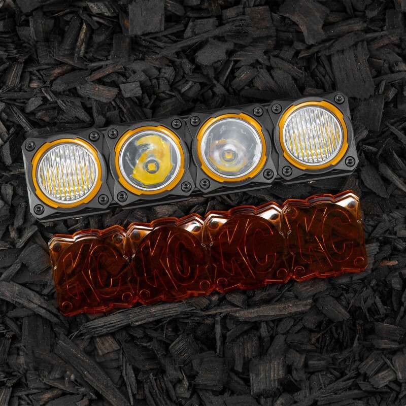 KC HiLiTES FLEX ERA LED Light Bar 10in. Light Shield - Amber (SHIELD ONLY) - 5333