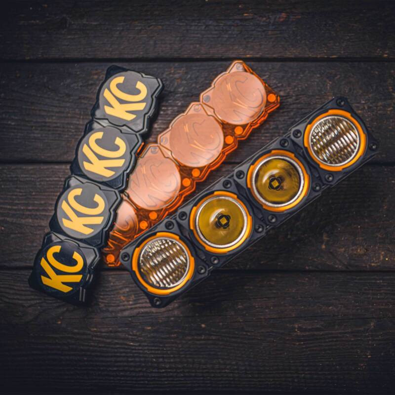 KC HiLiTES FLEX ERA LED Light Bar 10in. Light Shield - Amber (SHIELD ONLY) - 5333