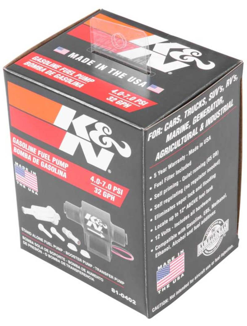 K&N Performance Electric Fuel Pump 4-7 PSI - 81-0402