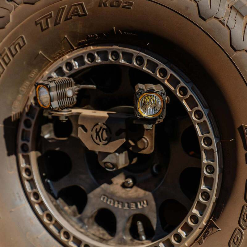 KC HiLiTES 2018+ Jeep Wrangler JL / 2021+ Ford Bronco Raptor Spare Tire Carrier Light Mount - 7478