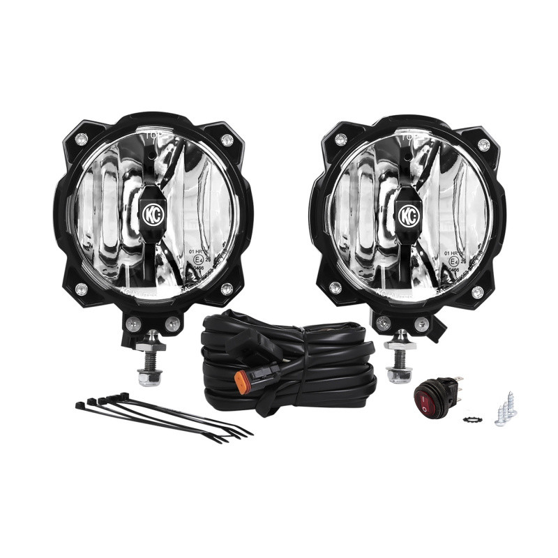 KC HiLiTES 6in. Pro6 Gravity LED Light 20w Single Mount Wide-40 Beam (Pair Pack System) - 91305