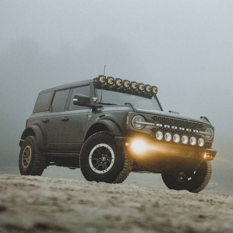 KC HiLiTES 2021+ Ford Bronco FLEX ERA 3 Dual Mode SAE Fog Light Pocket Kit - 97168