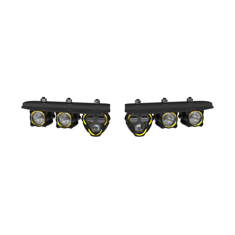 KC HiLiTES 2021+ Ford Bronco FLEX ERA 3 Dual Mode SAE Fog Light Pocket Kit - 97168